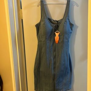 Denim mini dress, size small